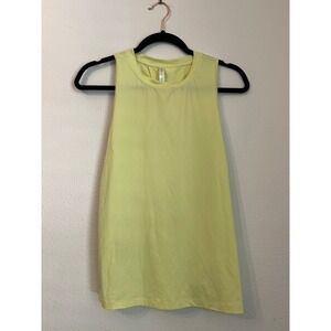 Fabletics Women's Workout Tank Top Sleeveless Open Back‎ Yellow Size S